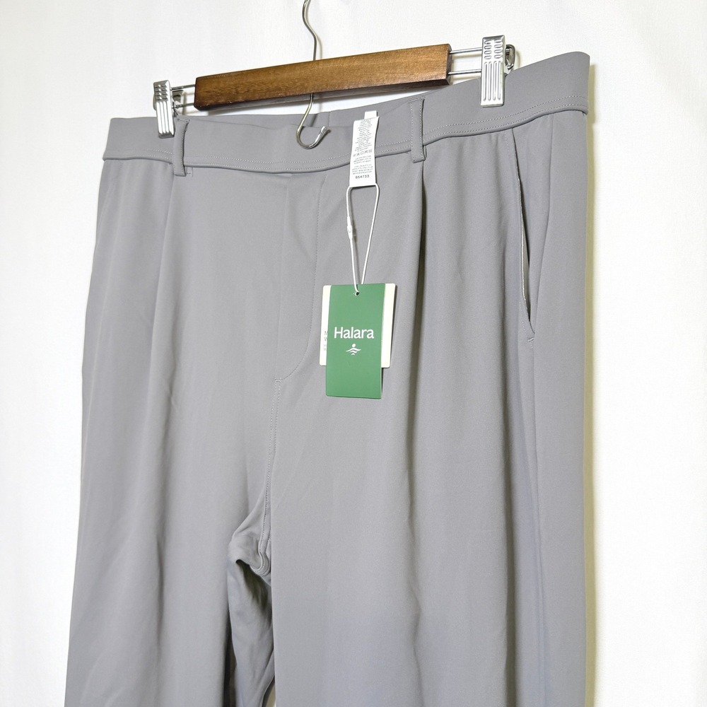 Halara Womens High Waisted Pleated Wide Leg Trousers Grey XL Regular 854733